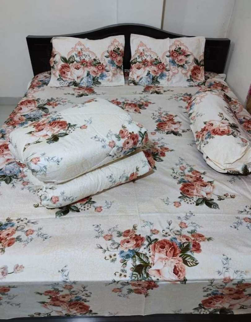 Premium 5-Piece Twill Cotton Comforter Set - শুধু কমফোর্টার নিলে এখানে (√) দিন।